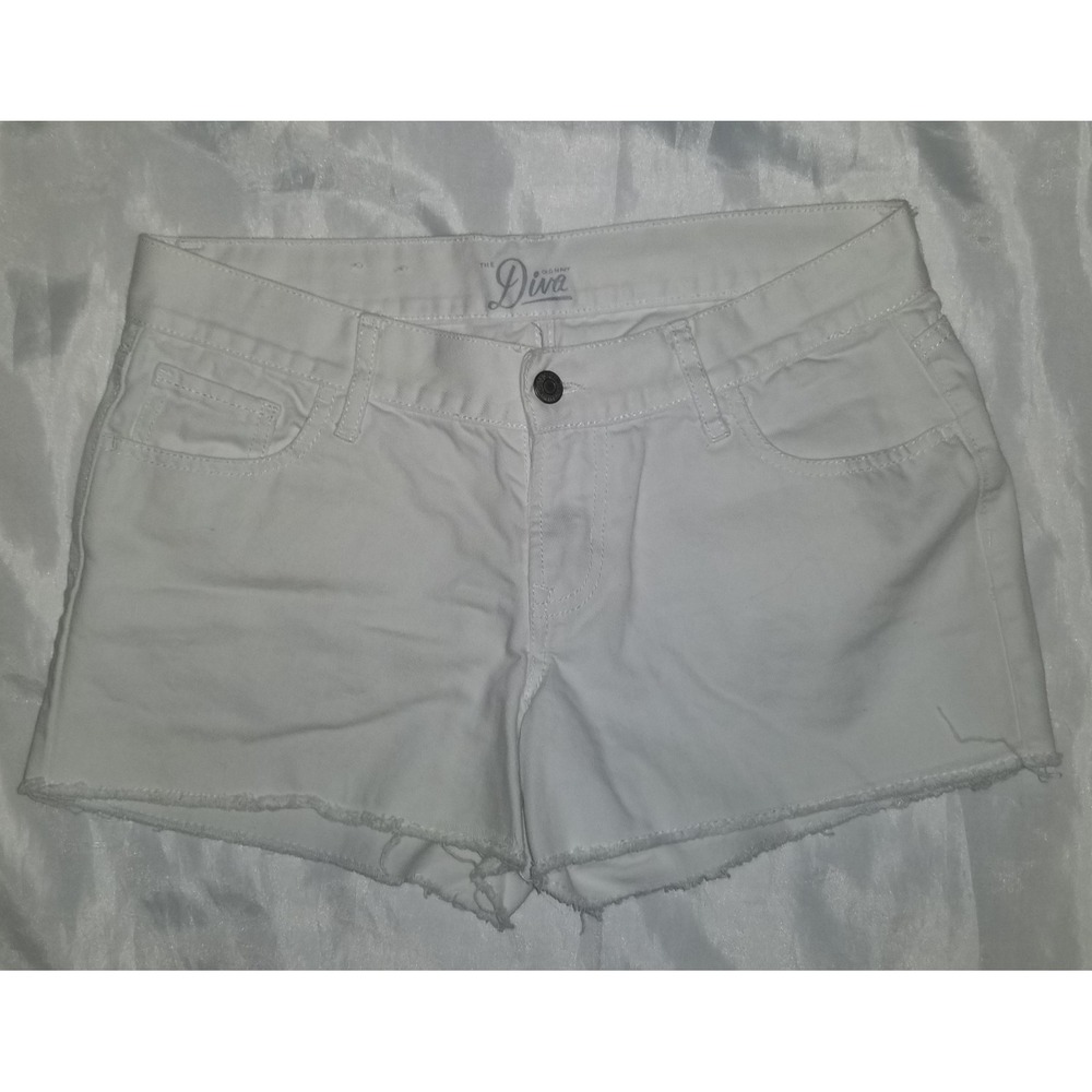 Old Navy The Diva‎ white raw hem cut off shorts jean SIZE 4. 2065